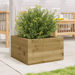 vidaXL Garden Planter Outdoor Flower Pot Planter Pot Impregnated Wood Pine - Additional view 2