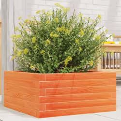 vidaXL Garden Planter Outdoor Flower Pot Planter Pot Wax Brown Solid Wood Pine