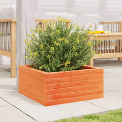 vidaXL Garden Planter Outdoor Flower Pot Planter Pot Wax Brown Solid Wood Pine
