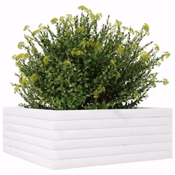 vidaXL Garden Planter Outdoor Flower Pot Planter Pot White Solid Wood Pine - Additional view 3