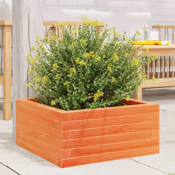 vidaXL Garden Planter Outdoor Flower Pot Planter Pot Wax Brown Solid Wood Pine
