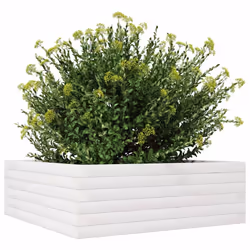 vidaXL Garden Planter Outdoor Flower Pot Planter Pot White Solid Wood Pine - Additional view 3