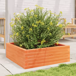 vidaXL Garden Planter Outdoor Flower Pot Planter Pot Wax Brown Solid Wood Pine