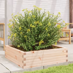 vidaXL Garden Planter 80x80x23 cm Solid Wood Pine