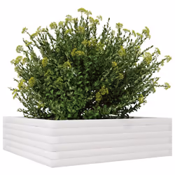 vidaXL Garden Planter White 80x80x23 cm Solid Wood Pine