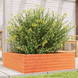 vidaXL Garden Planter Wax Brown 80x80x23 cm Solid Wood Pine