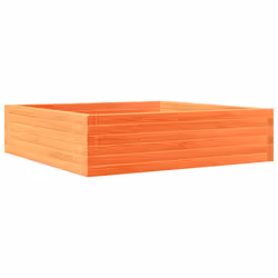 vidaXL Garden Planter Outdoor Flower Pot Planter Pot Wax Brown Solid Wood Pine - wax brown, 90 x 90 x 23 cm - Additional view 6