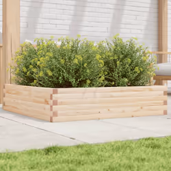 vidaXL Garden Planter 100x100x23 cm Solid Wood Pine
