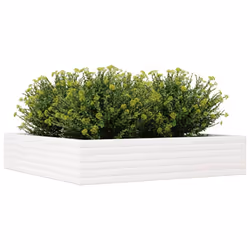 vidaXL Garden Planter Outdoor Flower Pot Planter Pot White Solid Wood Pine - Additional view 3