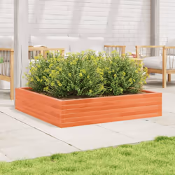 vidaXL Garden Planter Outdoor Flower Pot Planter Pot Wax Brown Solid Wood Pine