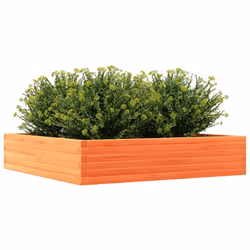 vidaXL Garden Planter Outdoor Flower Pot Planter Pot Wax Brown Solid Wood Pine