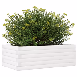 vidaXL Garden Planter Outdoor Flower Pot Planter Pot White Solid Wood Pine - Additional view 3