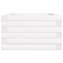 vidaXL Garden Planter Outdoor Flower Pot Planter Pot White Solid Wood Pine - Additional view 5