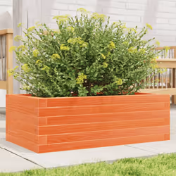 vidaXL Garden Planter Outdoor Flower Pot Planter Pot Wax Brown Solid Wood Pine
