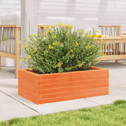 vidaXL Garden Planter Outdoor Flower Pot Planter Pot Wax Brown Solid Wood Pine