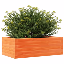 vidaXL Garden Planter Outdoor Flower Pot Planter Pot Wax Brown Solid Wood Pine