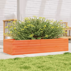 vidaXL Garden Planter Wax Brown 110x40x23 cm Solid Wood Pine