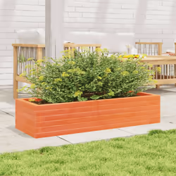 vidaXL Garden Planter Wax Brown 110x40x23 cm Solid Wood Pine