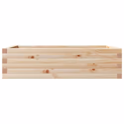 vidaXL Garden Planter Outdoor Flower Pot Planter Pot Wax Brown Solid Wood Pine - natural pine, 90 x 60 x 23 cm - Additional view 4