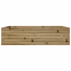 vidaXL Garden Planter Outdoor Flower Pot Planter Pot Wax Brown Solid Wood Pine - natural impregnated, 90 x 60 x 23 cm - Additional view 4
