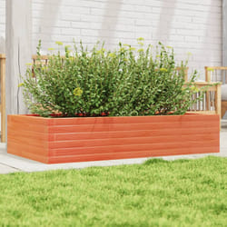 vidaXL Garden Planter Wax Brown 110x60x23 cm Solid Wood Pine