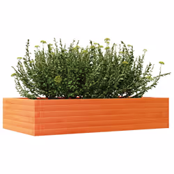 vidaXL Garden Planter Wax Brown 110x60x23 cm Solid Wood Pine