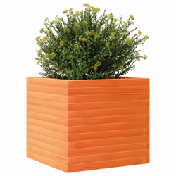 vidaXL Garden Planter Outdoor Flower Pot Planter Pot Wax Brown Solid Wood Pine