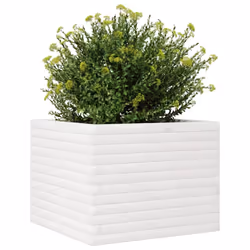 vidaXL Garden Planter Outdoor Flower Pot Planter Pot White Solid Wood Pine - Additional view 3