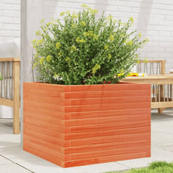 vidaXL Garden Planter Outdoor Flower Pot Planter Pot Wax Brown Solid Wood Pine
