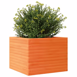 vidaXL Garden Planter Outdoor Flower Pot Planter Pot Wax Brown Solid Wood Pine
