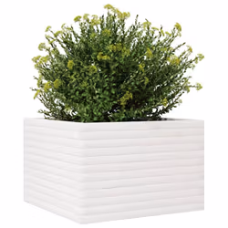 vidaXL Garden Planter White 70x70x45.5 cm Solid Wood Pine