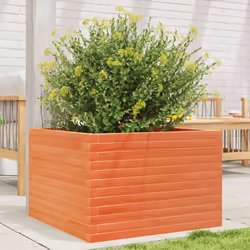 vidaXL Garden Planter Wax Brown 70x70x45.5 cm Solid Wood Pine