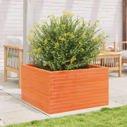 vidaXL Garden Planter Wax Brown 80x80x45.5 cm Solid Wood Pine