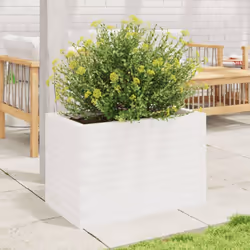 vidaXL Garden Planter Outdoor Flower Pot Planter Pot White Solid Wood Pine - Additional view 2