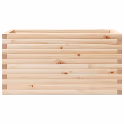 vidaXL Garden Planter Outdoor Flower Pot Planter Pot Wax Brown Solid Wood Pine - natural pine, 90 x 40 x 45.5 cm - Additional view 4