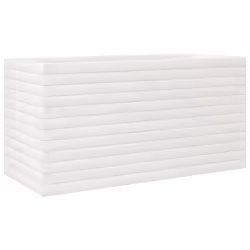 vidaXL Garden Planter Outdoor Flower Pot Planter Pot Wax Brown Solid Wood Pine - white, 90 x 40 x 45.5 cm - Additional view 6