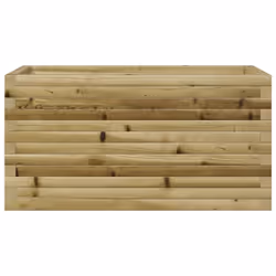 vidaXL Garden Planter Outdoor Flower Pot Planter Pot Wax Brown Solid Wood Pine - natural impregnated, 90 x 40 x 45.5 cm - Additional view 4