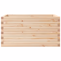 vidaXL Garden Planter Outdoor Flower Pot Planter Pot Wax Brown Solid Wood Pine - natural pine, 90 x 60 x 45.5 cm - Additional view 4