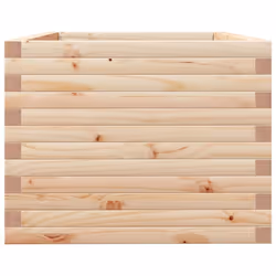 vidaXL Garden Planter Outdoor Flower Pot Planter Pot Wax Brown Solid Wood Pine - natural pine, 90 x 60 x 45.5 cm - Additional view 5