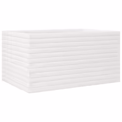 vidaXL Garden Planter Outdoor Flower Pot Planter Pot Wax Brown Solid Wood Pine - white, 90 x 60 x 45.5 cm - Additional view 6