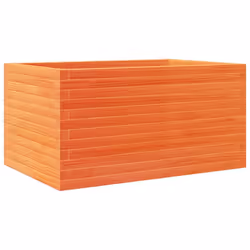 vidaXL Garden Planter Outdoor Flower Pot Planter Pot Wax Brown Solid Wood Pine - wax brown, 90 x 60 x 45.5 cm - Additional view 6