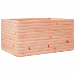 vidaXL Garden Planter Outdoor Flower Pot Planter Pot Wax Brown Solid Wood Pine - natural douglas, 90 x 60 x 45.5 cm - Additional view 6