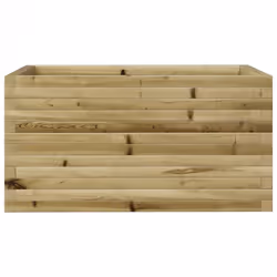 vidaXL Garden Planter Outdoor Flower Pot Planter Pot Wax Brown Solid Wood Pine - natural impregnated, 90 x 60 x 45.5 cm - Additional view 4