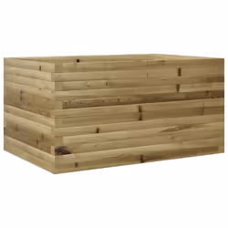 vidaXL Garden Planter Outdoor Flower Pot Planter Pot Wax Brown Solid Wood Pine - natural impregnated, 90 x 60 x 45.5 cm - Additional view 6