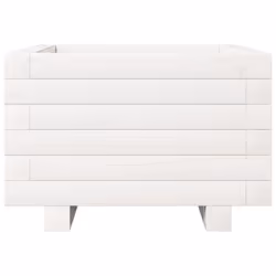 vidaXL Garden Planter Outdoor Flower Pot Planter Pot White Solid Wood Pine - Additional view 4