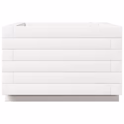 vidaXL Garden Planter Outdoor Flower Pot Planter Pot White Solid Wood Pine - Additional view 5