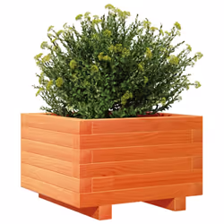 vidaXL Garden Planter Outdoor Flower Pot Planter Pot Wax Brown Solid Wood Pine