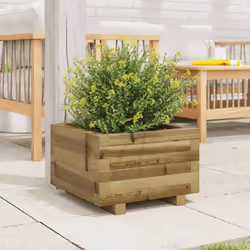 vidaXL Garden Planter Outdoor Flower Pot Planter Pot Impregnated Wood Pine - Additional view 2