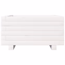 vidaXL Garden Planter Outdoor Flower Pot Planter Pot White Solid Wood Pine - Additional view 4