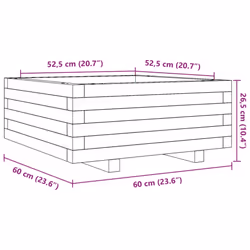vidaXL Garden Planter Outdoor Flower Pot Patio Planter Pot Solid Wood Pine - Additional view 9